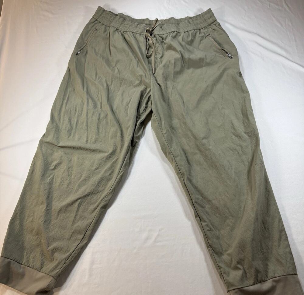 Athleta Women’s 1X Olive Green Brooklyn Mid Rise Jogger Pants Lightweight Plus